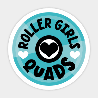 Roller Girls Love Their Quads - Blue Sticker